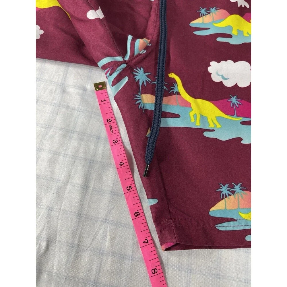 U.S. Surf Club Men's Dinosaur Print Swim Trunks - Size XL